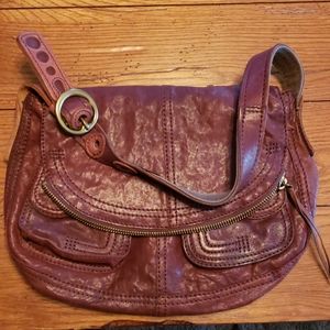 LUCKY BRAND LEATHER BOHO SHOULDER BAG